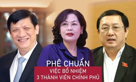 Phê chuẩn việc bổ nhiệm 3 thành viên Chính phủ